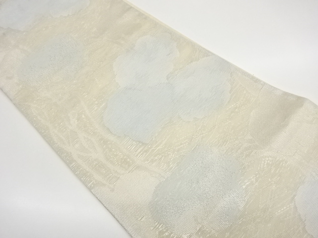  紗 抽象模様織出し袋帯